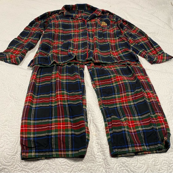 Plaid Pajamas Two Piece Lauren Ralph Lauren - Picture 1 of 10